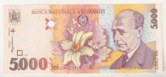 bnk bn Romania 5000 lei 1998 unc foto