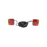 Set lampi magnetice 12V pentru remorca cu mufa 7 pini si cabluri 7,5 m + 2,5 m
