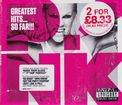 CD Pop: Pink - Greatest Hits...So Far!! ( original, stare foarte buna ) foto