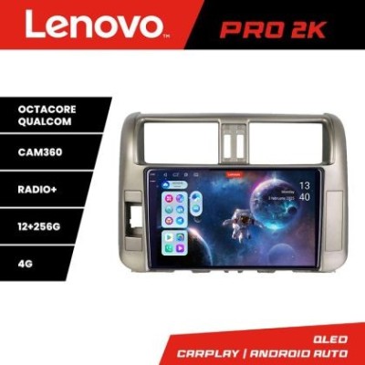 Navigatie Toyota Prado 2010-2013 Lenovo Kit-347 8 core QLED 2K 12+256 360 Android Waze USB Navigatie Internet Youtube Radio CarStore Technology foto