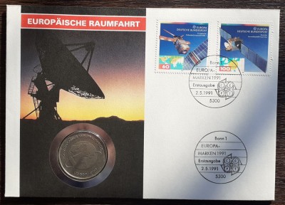 GERMANIA DEMOCRATA - FDC SI MONEDA UNC 10 MARK 1978, ZBORUL ORBITAL URSS-DDR foto