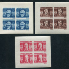 Romania 1945 CGM LP 173 b,set complet bloc de 4 nedantelate MNH OG