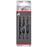 Bosch T 130 RF - Set panze fierastrau pendular tija cu un prag de prindere (T) 83 mm ceramica taiere dreapta grosiera 3 bucati