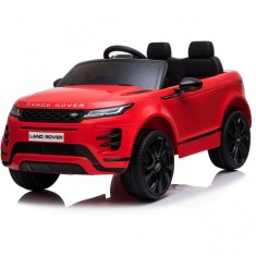 Masinuta electrica Range Rover, pentru copii 2-5 ani, 4x4, 140W-12V, roti moi, scaun tapitat, Premium, rosie