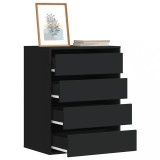 VidaXL Dulap colț cu sertare negru 60x41x76 cm lemn prelucrat