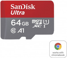 Card de memorie Sandisk Ultra 64GB MicroSD UHS-I Chromebooks + Adaptor SD foto
