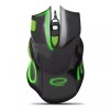 Mouse Gaming ESPERANZA Hawk, Optic USB, 7 Butoane, Iluminare Verde, 2400 DPI, Cablu Textil 1.5m