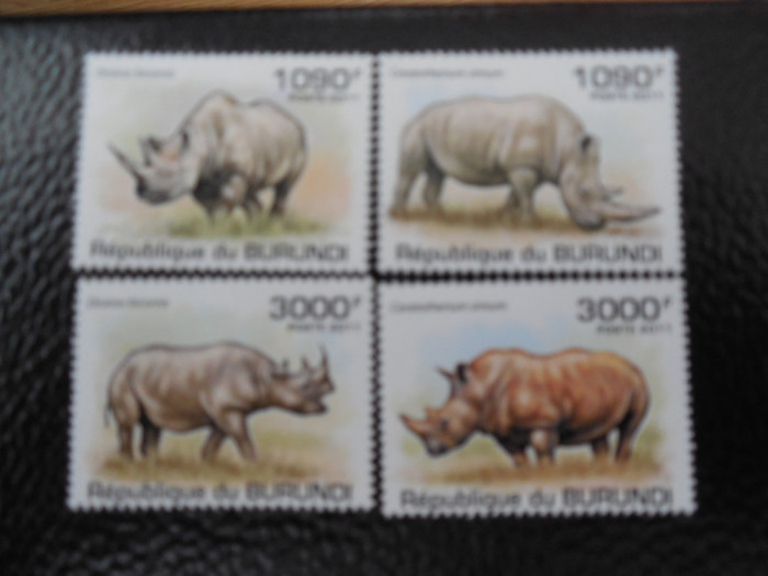 Burundi -Fauna ,rinoceri-serie completa ,MNH