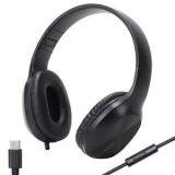 Casti Audio Pliabile cu Microfon, Conector Type-C, Negre, CMCLASS