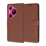 Husa Huawei Pura 70 Techsuit Leather Folio, maro