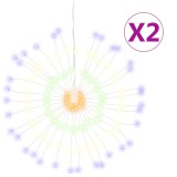 Cumpara ieftin Lumina stelara de Craciun 140 LED-uri 2 buc., multicolor, 17 cm