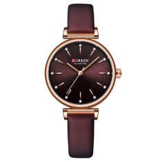Curren Ceas dama Casual Quartz Piele Coffe foto