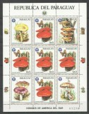 Paraguay 1986 - Ciuperci, minicoala neuzata