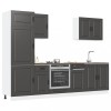 Set dulap de bucătărie 7 piese &bdquo;Kalmar&rdquo; lemn negru prelucrat