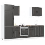 vidaXL Set dulap de bucătărie 7 piese &bdquo;Kalmar&rdquo; lemn negru prelucrat