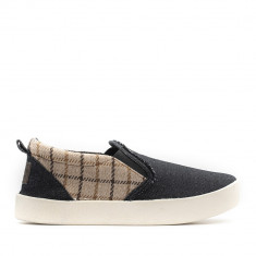 Slip-on Emily denim negru/bej pentru dame, OLDCOM foto