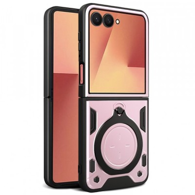 Husa pentru Samsung Galaxy Z Flip7 F766, Techsuit, CamGuard Pro, Roz Aurie foto