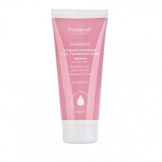 Șampon FOLTENE PHARMA pentru femei, &icirc;ntăritor pentru păr subțire, 200 ml