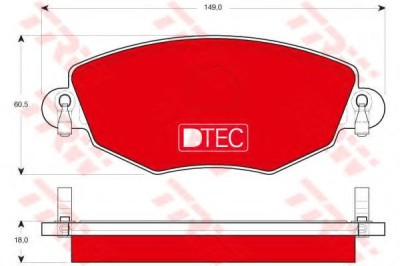 Set placute frana,frana disc JAGUAR X-TYPE Estate (CF1) (2003 - 2009) TRW GDB1434DTE foto