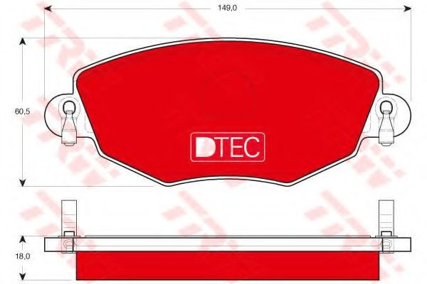 Set placute frana,frana disc JAGUAR X-TYPE Estate (CF1) (2003 - 2009) TRW GDB1434DTE