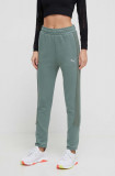 Puma pantaloni de antrenament Evostripe culoarea verde, neted