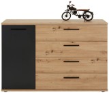 Cumpara ieftin Comodă RACER-LIGHT, metal, plastic, material pe bază de lemn