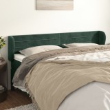 vidaXL Tăblie de pat cu aripioare verde &icirc;nchis 163x23x78/88 cm catifea