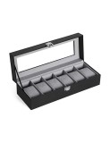 Cumpara ieftin Cutie pentru ceasuri, Songmics, capacitate 6, JWB06BK, Gri