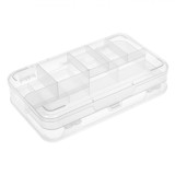 Cutie Organizator, Model Transparent, Plastic, Dimensiuni 21.4x12.7x4.8 cm, Oem