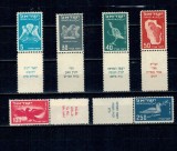 Israel 1950 - Păsări pe artefacte din antichitate, serie neștampilata cu tabs