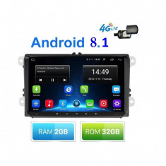 Navigatie Android 8.1, 2Din mp3/mp5 player auto universal Microfon extern, GPS, Wifi, Play Store, Bluetooth foto