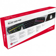 Tastatura gaming HyperX Alloy Core RGB, Negru foto