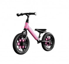 QPlay Spark Balance Bike, baieti si fete, 12 inch, culoare roz/negru, fara franePB Cod:1025 foto
