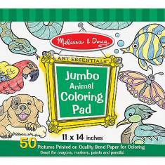 Caiet jumbo cu planse pentru colorat Animale Melissa and Doug