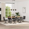 Gossi scaune de sufragerie, 6 buc., negru, piele ecologica