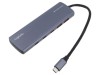 Hub USB LOGILINK 10 porturi USB A și USB C, 10Gbps, gri