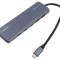 Hub USB LOGILINK 10 porturi USB A și USB C, 10Gbps, gri