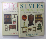 STYLES , MEUBLES , DECORS , DU MOYEN AGE AU LOUIS XV / DU LOUIS XVI A NOS JOURS , DEUX VOLUMES , 1972