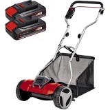 Einhell GE-HM 18/38 PXC + Twinpack CB - Masina de tuns iarba 38 cm 45 l + Set 2 acumulatori Li-Ion 18 V 2.5 Ah