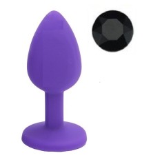 Dop Anal Silicone Buttplug, Small, Purple/Black, Guilty Toys