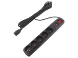 Prelungitor 5 prize protecție supratensiune 5M negru