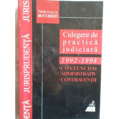 Culegere De Practica Judiciara 1992-1998 Contencios Administr - Tribunalul Bucuresti ,272496