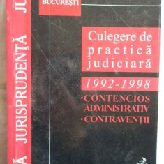 Culegere De Practica Judiciara 1992-1998 Contencios Administr - Tribunalul Bucuresti ,272496