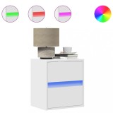 Cumpara ieftin Noptiera montata pe perete cu lumini LED, alb