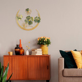 Cumpara ieftin Decoratiune de perete, Haiyang, Metal, Dimensiune: 70 x 70 x 5 cm, Verde / Aur, Tanelorn