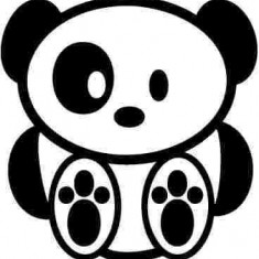 Sticker Auto Panda Ochios