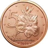 Insulele Cook 5 Cents 2010 - Elizabeth II ,21,7 mm, KM-758 UNC !!!, Australia si Oceania