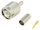 Conector TNC mufă tată drept 50&Omega; crimpat POM aurit AMPHENOL RF