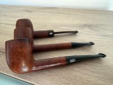 Lot 3 pipe vintage de colecție &ndash; Ropp Record, Chacom New Look, Polly Pipe &ndash; briar