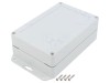Carcasa universala KRADEX Policarbonat IP67 120x180x60mm Gri Deschis Seria ZP cu Lame de Fixare